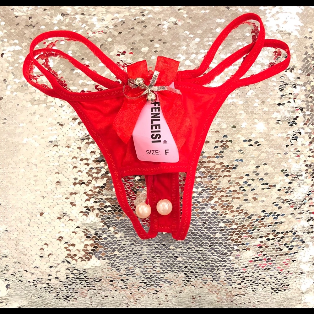 Sexy Crotchless and G-String with Pearl Style